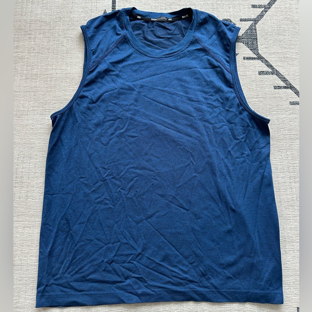 Rhone - men’s versatility seamless sleeveless tank - size large - navy